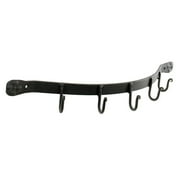 Achla Designs Wall Bracket With 5 Hooks, 19.5 Inch Wide, Black Powder Coat Finish