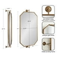 thumbnail image 3 of Kate and Laurel Darbridge Traditional Octagon Pivot Mirror, 24 x 47, Antique Gold, Vintage Adjustable Bathroom Wall Mirror for Use Horizontally or Vertically, 3 of 9