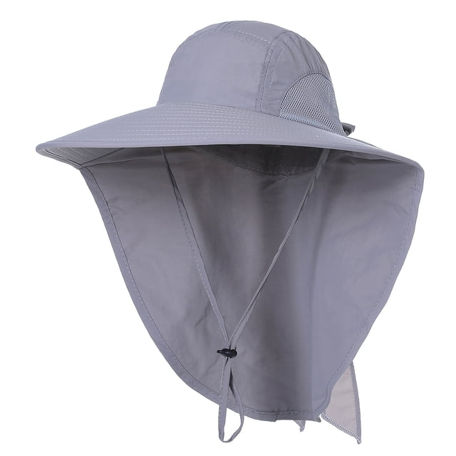 Generic Grey Mesh Side-Tie Sun Hat for Outdoor Adventures – Beach, Pool, Hiking & More