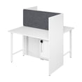 thumbnail image 2 of Hustle 48W 2 Person Cubicle with Tackboard in White - Engineered Wood, 2 of 7