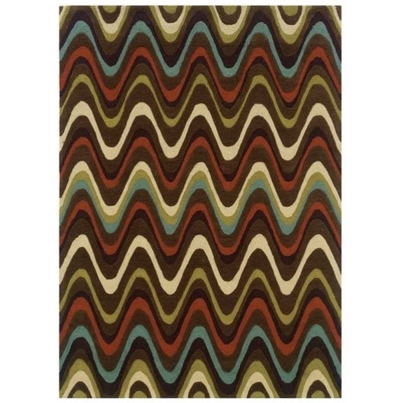 Hawthorne Collection 1'10" x 2'10" Hand Tufted Rug in Brown
