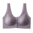 thumbnail image 2 of Hrsba Womens Plus Size Bra,Front Buckle Gathered Large Size Bra For Middle-aged And Elderly People Lace Seamless Beautiful Back Without Steel Ring Bra,Womens Casual Summer Bra,Womens Bra, 2 of 4