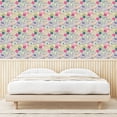 thumbnail image 4 of Ambesonne Airplane Peel & Stick Wallpaper for Home, Passport Stamps Cities, 13"x36", Eggshell and Pink, 4 of 6
