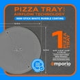 thumbnail image 2 of Emporio Kitchen Non-Stick Pizza Pan 1 Pack – 16 Inch Round Carbon Steel Pizza Tray with Perforated Holes, PFOAPFOSPTFE-Free, Dishwasher & Oven Safe Up To 450°F, Durable Nonstick Silver Coating, 2 of 4