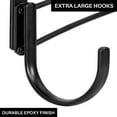 thumbnail image 4 of LYNK PROFESSIONAL® HOME™ Over Door Hooks Rack - 5 Hook Over Door Hanger - Over Door Towel Rack - Hanging Towels or Clothes - For Bathroom, Bedroom or Laundry Room – Lifetime Ltd. Warranty - Black, 4 of 7