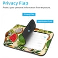 thumbnail image 3 of Square 2Pack PU Leather Tropical Fruits Cruise Luggage Tag with Privacy Cover and Stainless Steel Ring - Suitable for Travel Handbags Backpacks Luggage Tags, 3 of 6