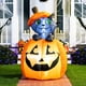 thumbnail image 4 of Joiedomi Decoraciones inflables de Halloween de 5 pies para exteriores, decoración inflable de Halloween al aire libre, calabaza para patio, gato inflable animado de Halloween en calabaza con LED para, 4 of 5