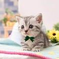 thumbnail image 4 of Bow Tie for Cat Cat Tie And Bow Tie for Dog Christmas Velvet Hand Bow Tie Anti Buckle Pet Cat Dog Collar Bow Tie Cat Eye Bell, 4 of 4