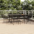 thumbnail image 1 of vidaXL 9 Piece Garden Dining Set Black Poly Rattan, 1 of 5
