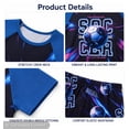 thumbnail image 6 of Beezizac Boys Summer Pajama Set, 2-Piece Soccer Print PJs - Short Sleeves & Shorts Soft Sleepwear Size 14, 6 of 7