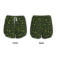 thumbnail image 6 of Uemuo Green Branch Olive Pattern Women's Athletic Shorts High Waisted Running Shorts with Liner Pockets Gym Elastic Workout Shorts-Small, 6 of 9