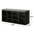 thumbnail image 7 of Dkelincs 3-Tier Shoe Bench Entryway with Storage, 10 Compartments Adjustable Shelves Storage Bench for Bedroom Living Room, Black, 7 of 7
