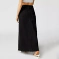 thumbnail image 5 of SXcggal Ladies Casual High Waist Denim Maxi Skirt Slit Front Asymmetric Trim Long Denim Skirt Streetwear Fashionable Comfortable Distinctive Women's Skirt, 5 of 7