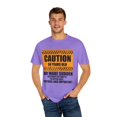 thumbnail image 4 of Novelty Caution 50 Years Old Celebrating Fifty Years Lifespan Humorous Date-Of-Birth Amusing Hilarious Comical Unisex Garment-Dyed T-shirt, 4 of 4