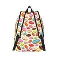 thumbnail image 3 of Daiia Color Donut Vintage Canvas Backpack for Men and Women ,Hiking Backpack,Travel Laptop Bag for School,Large Capacity Backpack, 3 of 8