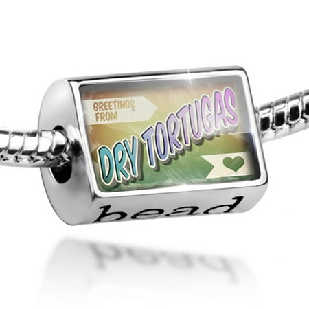 Darling Beads - Bead Greetings from Dry Tortugas, Vintage Postcard Charm Fits All European Bracelets