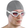 thumbnail image 3 of AqtivAqua Swim Goggles Swimming Goggles for Adult Men Women Kids 6-14 Youth Girls Boys Childrens DX-C (Metallic Silver, Silver case, Clear lens), 3 of 3
