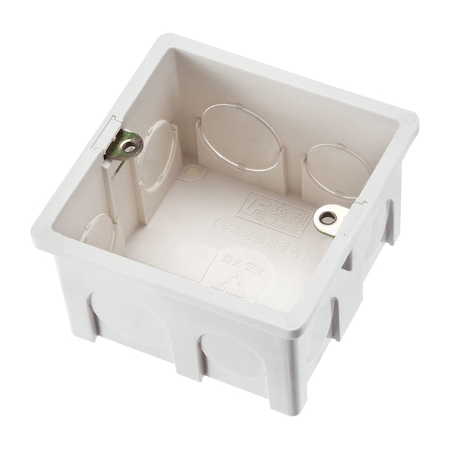 Caja de Interruptor de Pared de Tipo 86 Montaje Empotrado 1-Gang Blanca