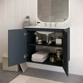 thumbnail image 2 of Modway Bryn 30" Modern Wood/Ceramic Wall-Mount Bathroom Vanity in Gray/White, 2 of 8
