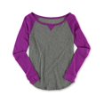 thumbnail image 1 of Aeropostale Camiseta Raglan Tee Pijama para Dormir para Mujer, Púrpura, Mediana Aeropostale Camiseta de manga corta, 1 of 2