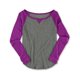 thumbnail image 1 of Aeropostale Camiseta Raglan Tee Pijama para Dormir para Mujer, Púrpura, Grande Aeropostale Camiseta de manga corta, 1 of 2