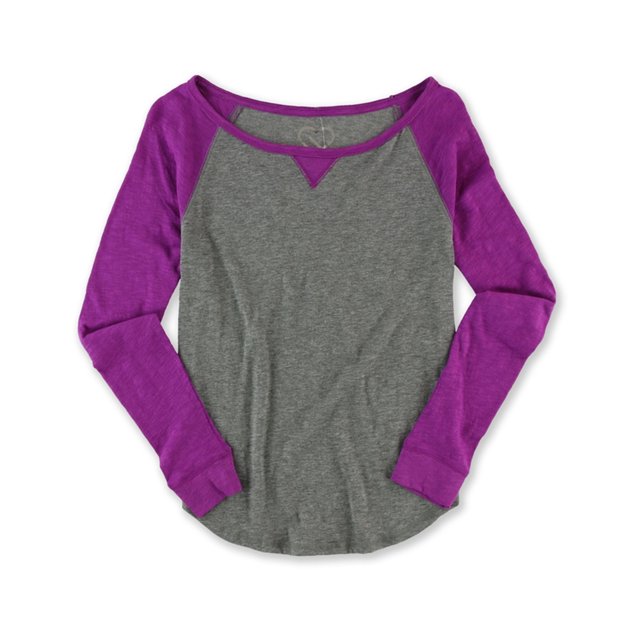 Aeropostale Camiseta Raglan Tee Pijama para Dormir para Mujer, Púrpura, Mediana Aeropostale Camiseta de manga corta