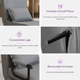 thumbnail image 6 of LAZZO 5-in-1 Convertible Sleep Chair Bed, Comfy Folding Sleeper Chair for Adults with Adjustable Backrest, Side Pockets & Pillow, Gray, 6 of 9