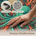 thumbnail image 6 of ODIKA 3'x5' Washable Accent Rug Octopus Nautical Tentacle Coral Reef Vintage Map Rum Doormat Refined Structured for Bedside, Nursery Room, Pet Friendly & Non-Shedding, 6 of 7