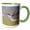 Green/White, variant on 3drose, Ruby-throated Hummingbird, Turks Cap, Texas, Usa - Us44 Ldi0644 - Larry Ditto, 11oz Two-tone Green Mug