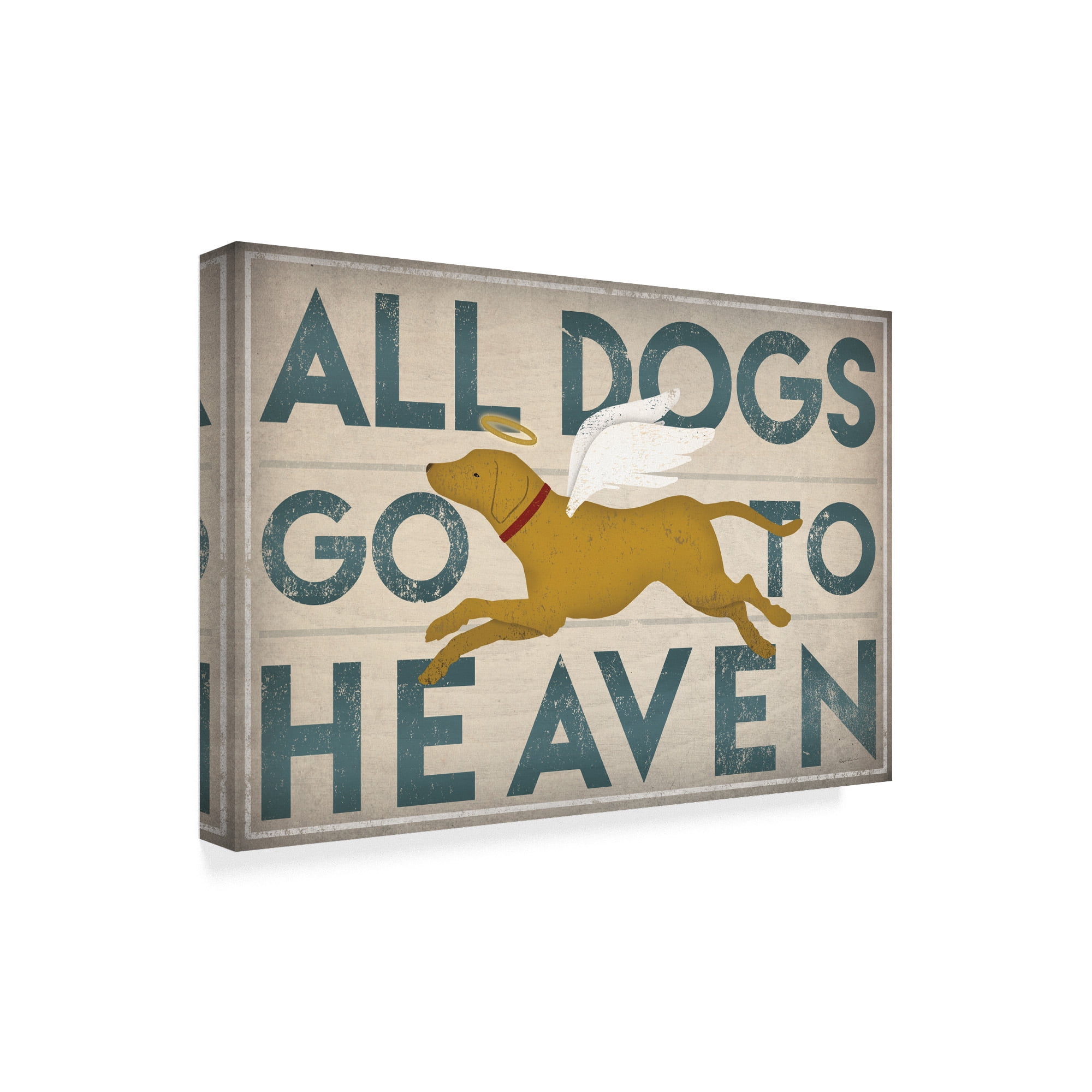 Trademark Fine Art 'All Dogs Go to Heaven III' Canvas Art by Ryan Fowler