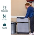 thumbnail image 5 of Freestanding Resin Garage Cabinet 23.5"W x 34.5"H, Adjustable Shelf Storage Cabinet for Laundry Basement Office, 5 of 8