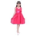 thumbnail image 4 of Haitryli Flower Girl Dress for Kids Sleeveless V-Neckline Bridesmaid Wedding Party Dresses Formal Rose 12, 4 of 7