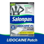 Salonpas Lidocaine Max Strength Pain Relieving Gel Large Patch, 9ct, 3-Pack