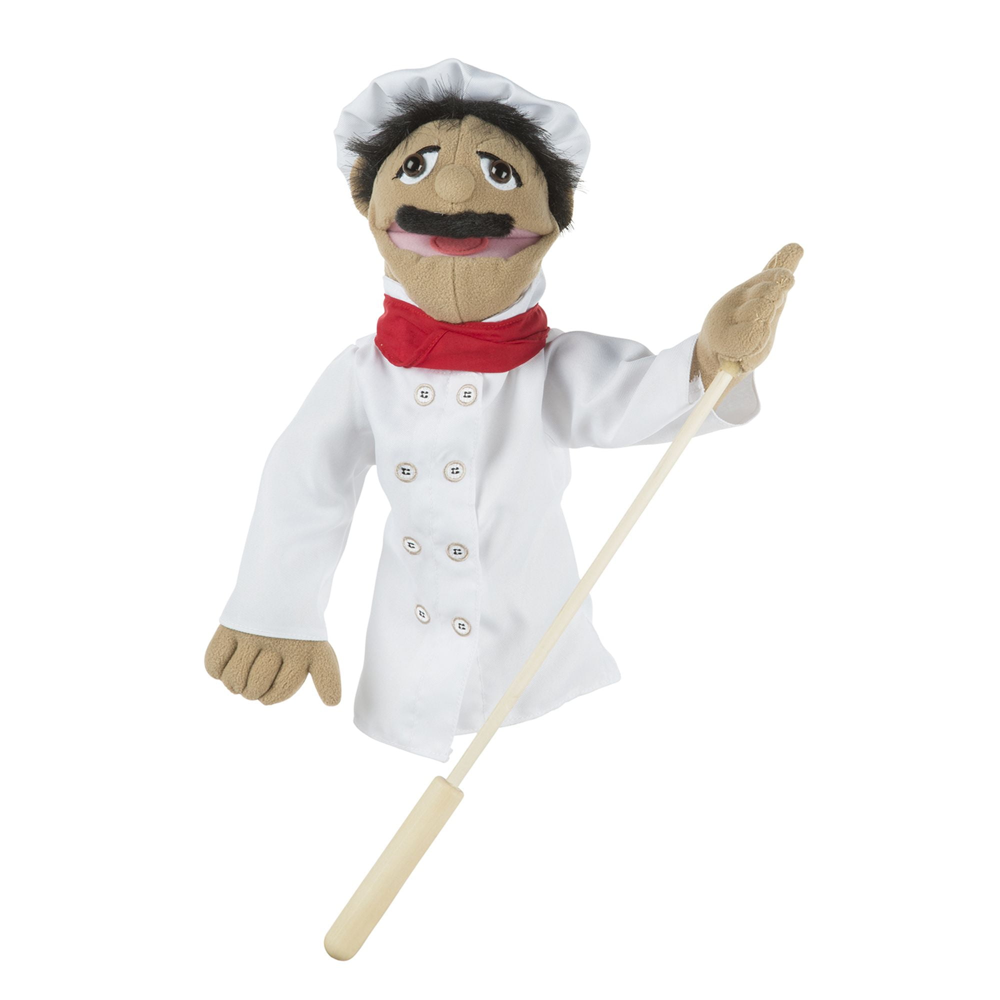Chef Puppet With Detachable Wooden Rod Melissa and Doug Standard Version Toys 