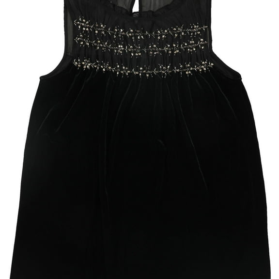 Alfani Womens Velvet Pullover Blouse, Black, Small