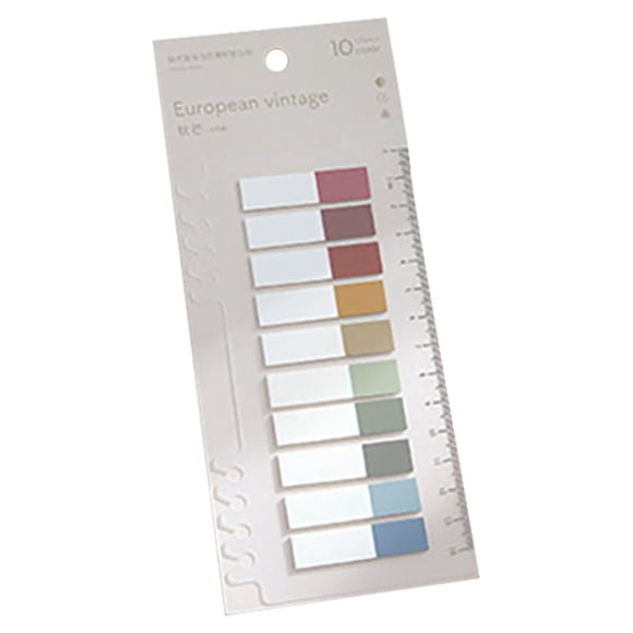 Dvkptbk Sticky Note 200PC pet Color Loose Leaf Tag Paper Hand Account Ruler Sticky Note