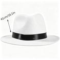 thumbnail image 5 of Vintage Wide Brim Hat 1930s Style Costume Fedora, Classic Retro Design Comfortable Fit Easy Care Fashion Accessory, for Party Cosplay Events Daily Wear, 5 of 5