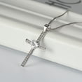 thumbnail image 3 of Cross Heart Pendant Necklace for Women Sterling Silver Cz Ginger Lyne Collection, 3 of 6
