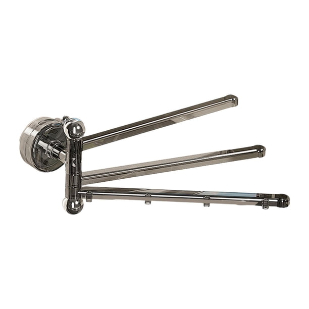 Toallero giratorio, organizador de barra de toalla, montado en la pared, toallero de baño, soporte resistente para toallas de 3 brazos para cocina, Negro