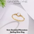thumbnail image 3 of Luna Moonstone Ring for Women by Ginger Lyne Sterling Silver CZ Ginger Lyne Collection, 3 of 6