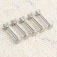 thumbnail image 5 of K-KED 10 PCS/lot Labret Bar Monroe Piercing CZ Zirconia Lip Stud Tragus Body Jewelry-16G 6mm, 5 of 6