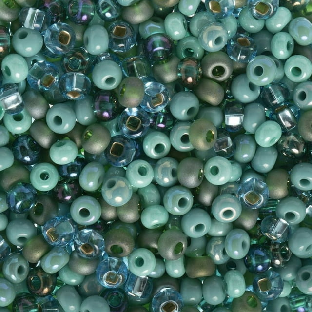 CHOK Perle John Perles de Rocaille en Verre Tchèque 6/0 (23 g) Mélange de Récolte de Café Perle pour Fabrication de Bijoux