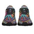 thumbnail image 5 of Hippie Peace Sign Shoes Sneakers Black Size 5, 5 of 7