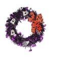 thumbnail image 2 of BUTASY Halloween Wreath for Front Door, Black Artificial Flower Wreath for Halloween Indoor Decorations Centerpiece Party Holiday Wall Home Decor, 2 of 6