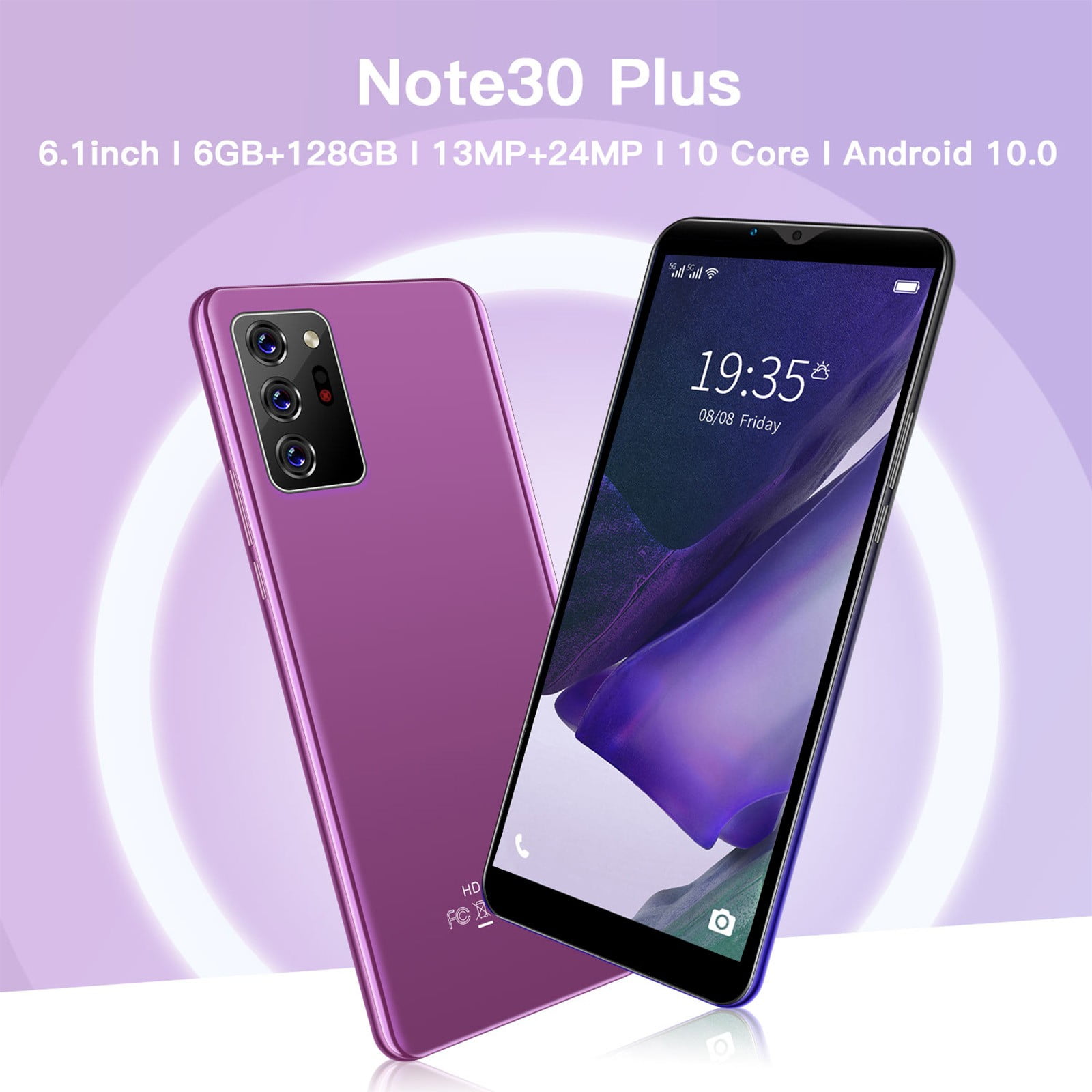 HOMBOTI Cell Phone Clearance Smartphone Straight Talk Smart Phone 8GB 6.1 Inch Screen Mobile Phone Sim Facial Unlock Game Music Phone Android System Smartphones