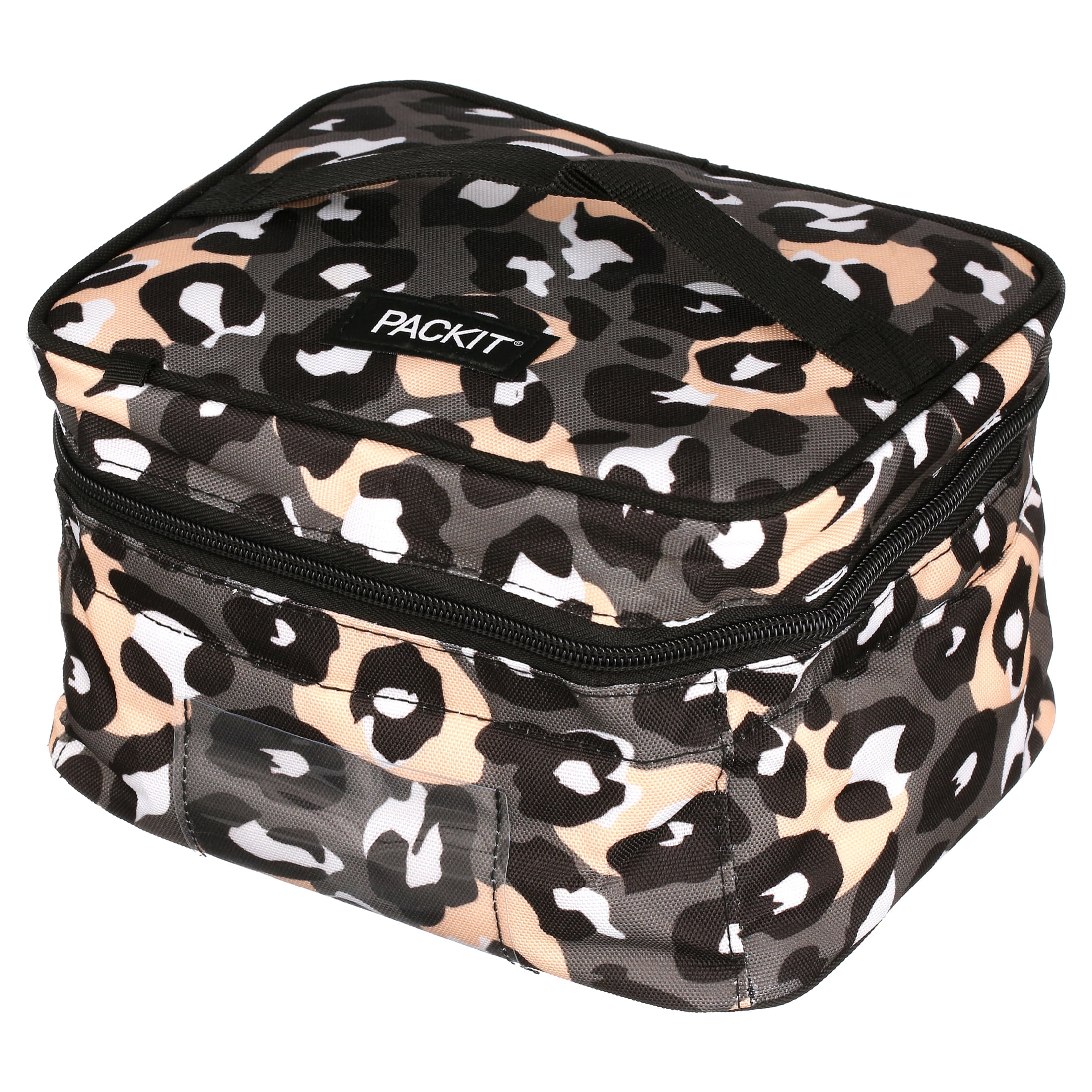 PackIt Freezable Baby Bottle and Breastmilk Storage Bag Cooler, Wild Leopard Gray