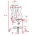 thumbnail image 2 of Costway High Back Race Car Style Gaming Chair Swivel Computer Seat White, 2 of 10
