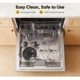 thumbnail image 4 of Plum Chef 10.5-Cup Food Processor and Vegetable Chopper, 5 Stainless Steel Blades & Dough Blade, 3 Modes for Slicing, Shredding & Kneading, Dishwasher Safe, Beige, 4 of 6