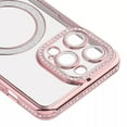 thumbnail image 7 of Entronix Magnetic Crystal Case for iPhone 14 Pro Max, Luxury Rhinestone Cute Bumper Cover for Girls, Rose, 7 of 7