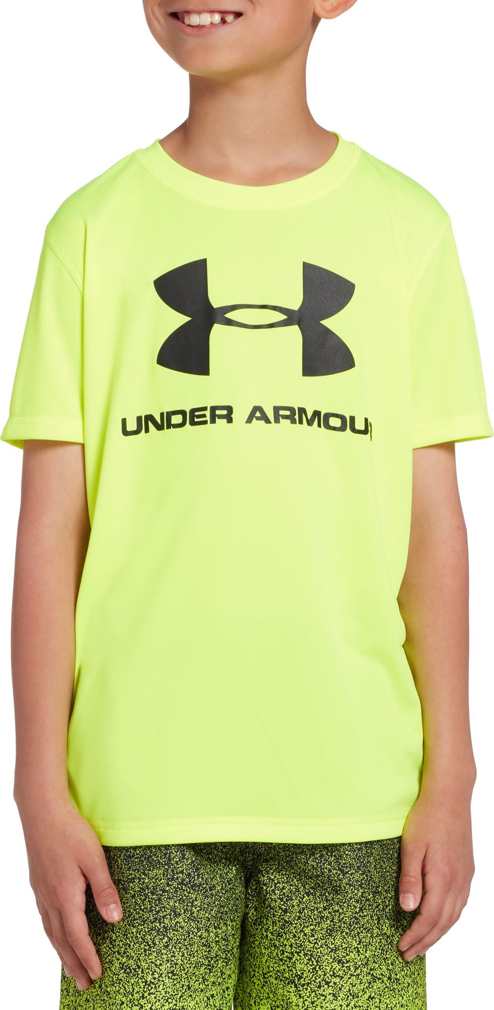 Under Armour - Under Armour Boys' Big Logo Short Sleeve Rash Guard ...